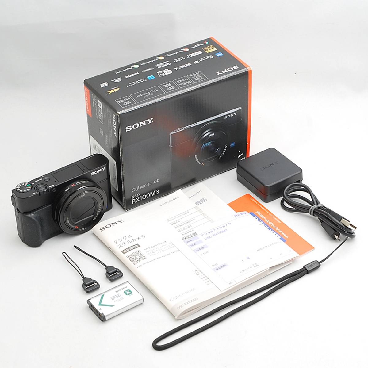SONY RX100M3 RX100Ⅲコンパクトデジタルカメラ 付属品完備 2010万画素 Wi-Fi搭載 有機ELファインダー搭載_画像1