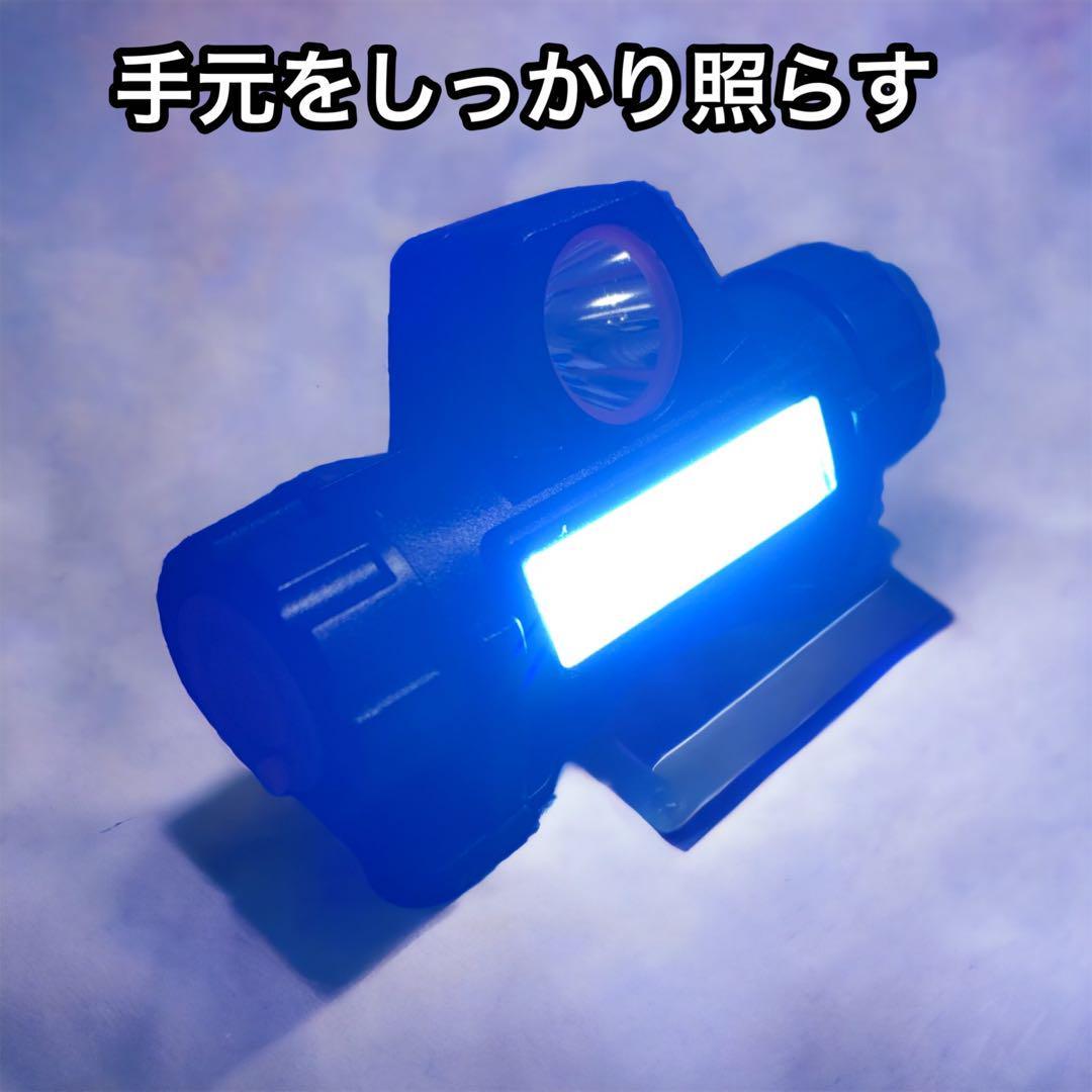 LEDヘッドライト2個セット ランプ USB充電式 強力 小型 キャンプ 登山_画像3