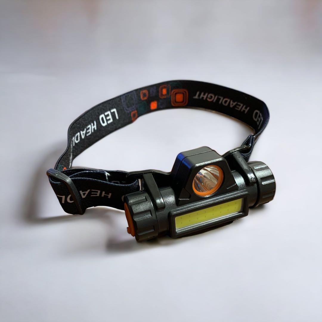 LEDヘッドライト2個セット ランプ USB充電式 強力 小型 キャンプ 登山_画像6