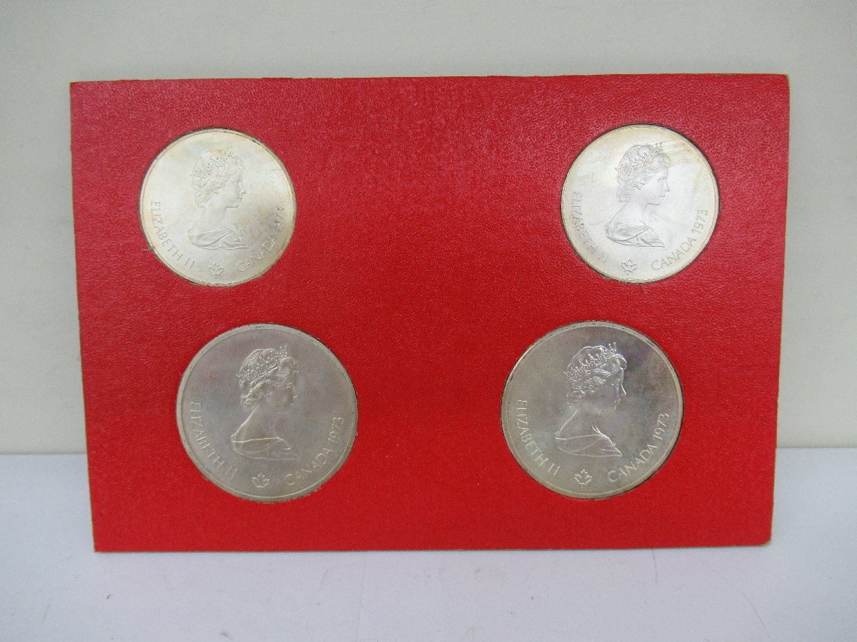 第21回オリンピック モントリオール大会 記念銀貨 ４枚セット 1976年　中古 G11-16◎_画像2