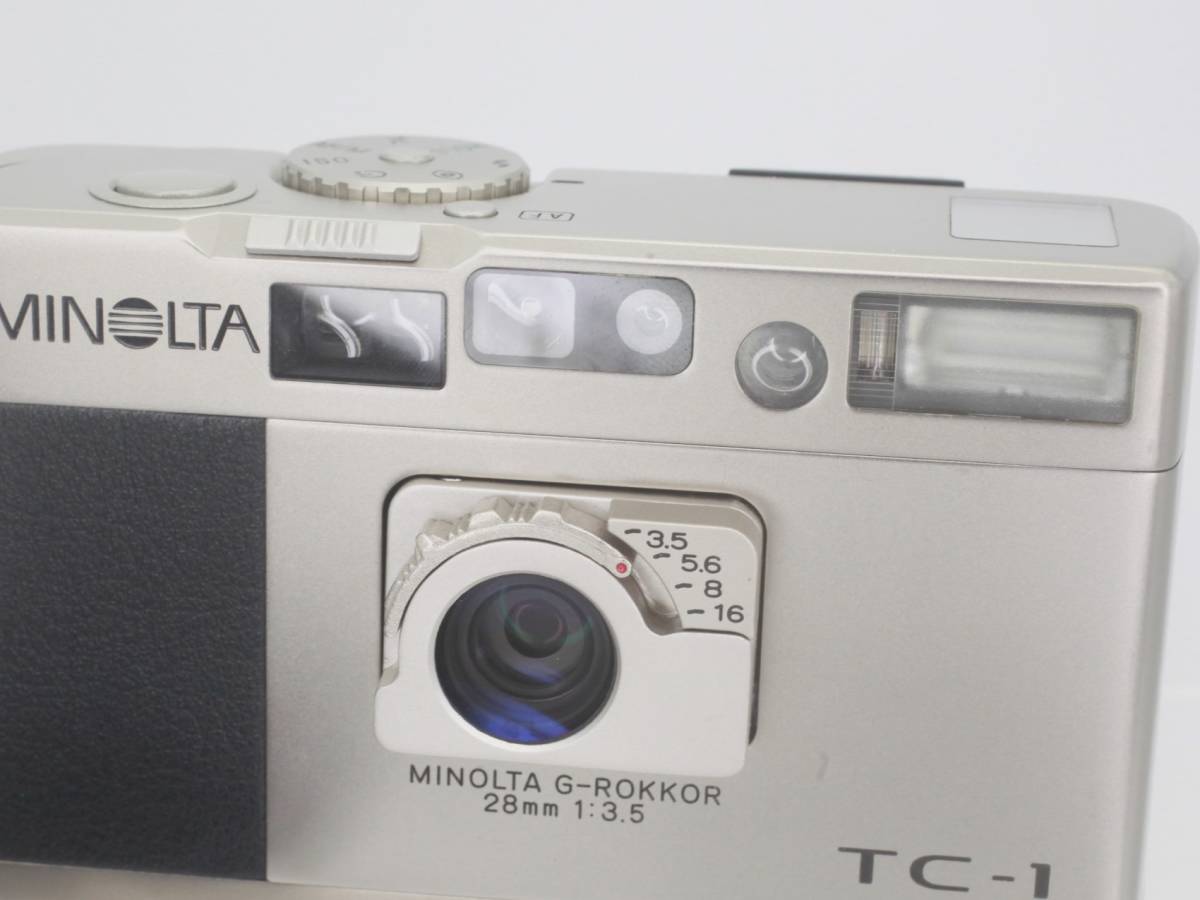 ★美品 MINOLTA ミノルタ TC-1 G-ROKKOR 35-70mm コンパクトカメラ★_光学系も目視では綺麗に見えてます