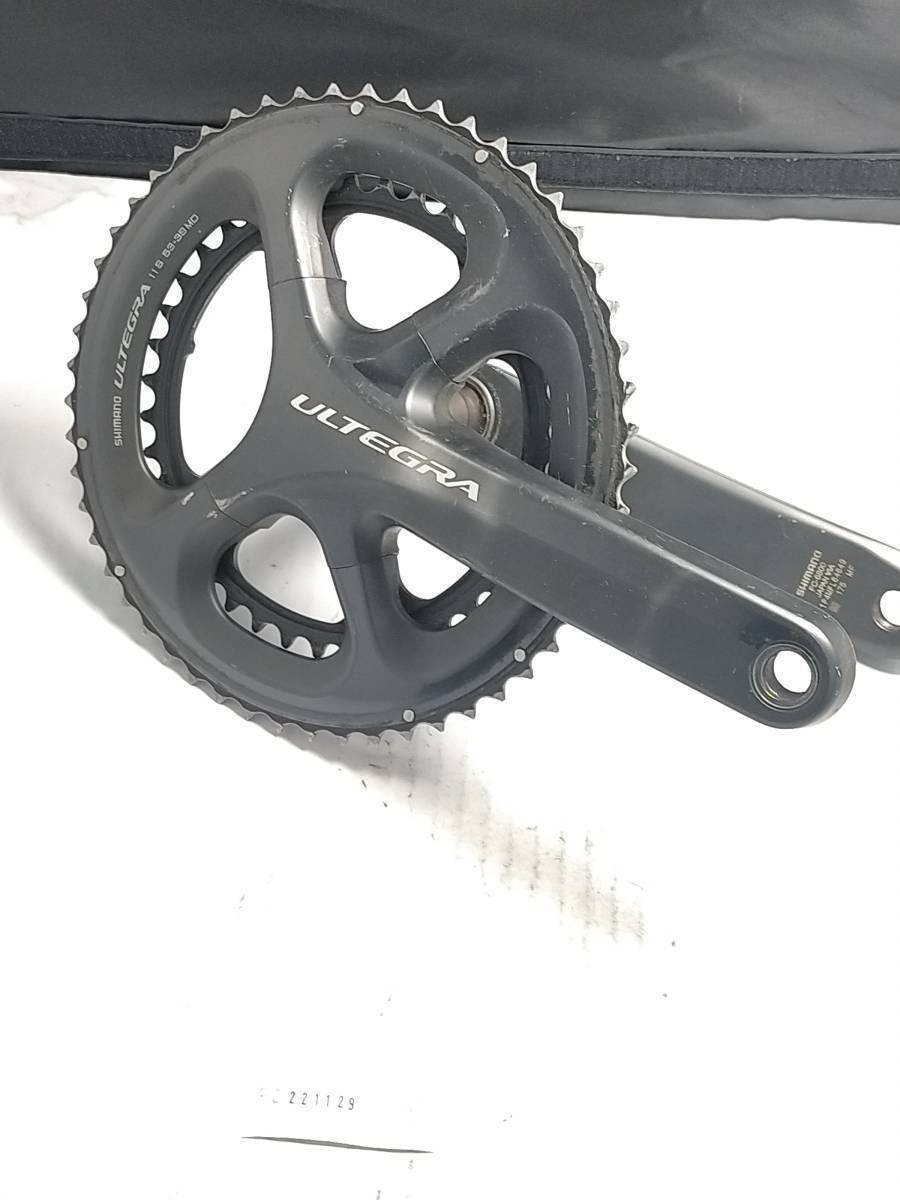 175mm 53 39t outer worn FC 6800　Shimano Ultegra 　アウター摩耗あり FC221129Z_画像1