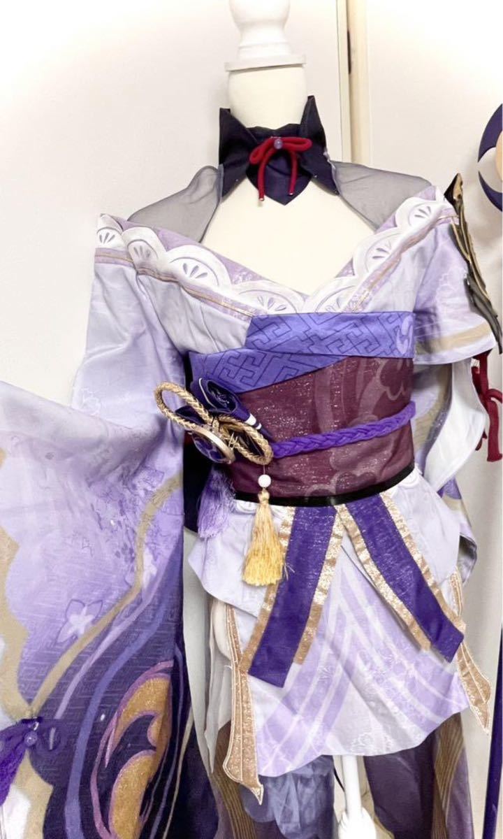 原神 雷電将軍 コスプレ 衣装 三分妄想 ウィッグ 靴 セット フルセット