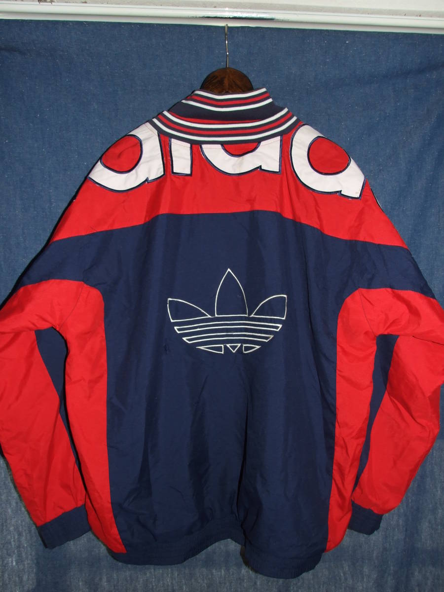 OLD!adidas/アディダス*ナイロンジャケット*size XL*ヴィンテージトラックジャケット*80's90'sスポーツレトロ_画像2