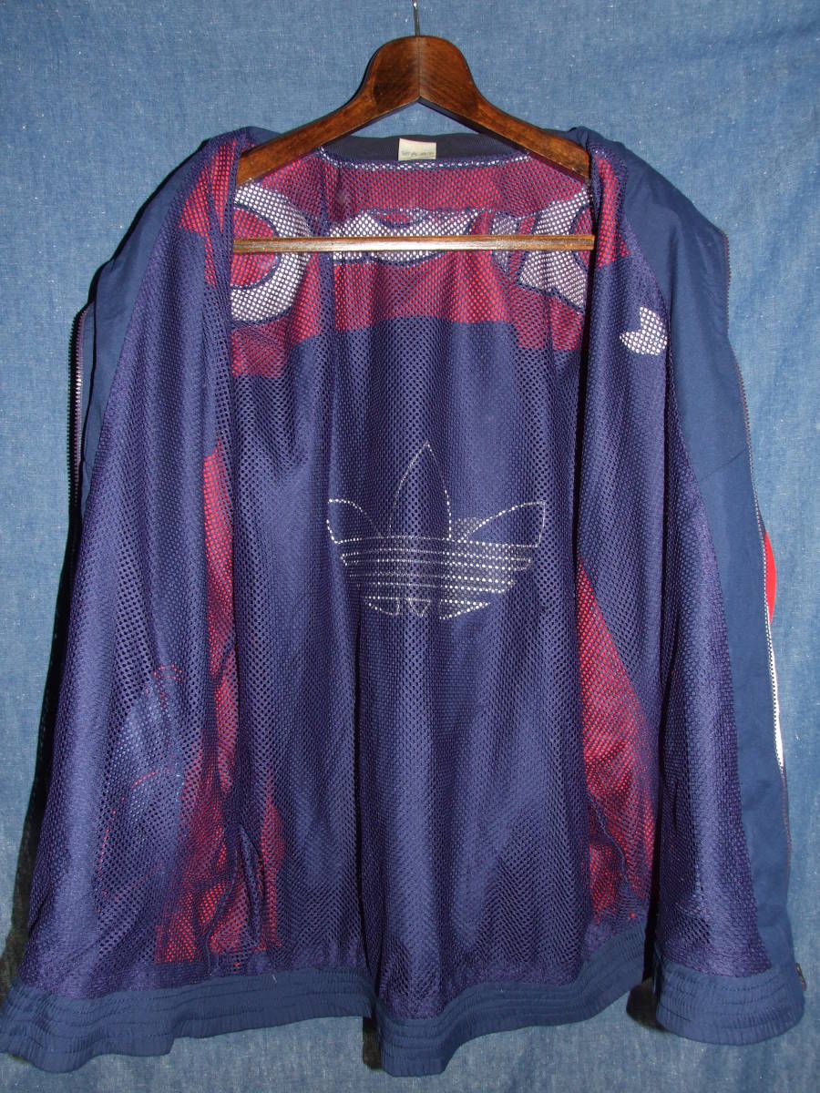 OLD!adidas/アディダス*ナイロンジャケット*size XL*ヴィンテージトラックジャケット*80's90'sスポーツレトロ_画像6