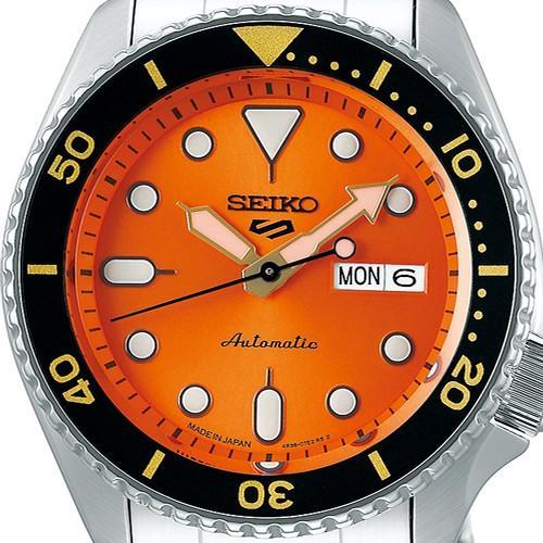 SEIKO セイコー5スポーツ メカニカル 自動巻き オレンジ デイデイト人気モデル メンズ腕時計SBSA009 新品 未使用 国内正規品タグ付き_画像2