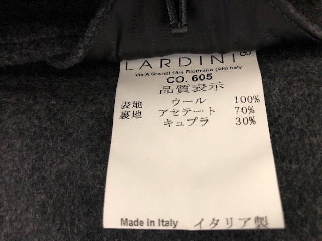 LARDINI ラルディーニ　チェスターコート　グレー　日本Lサイズ相当_画像7