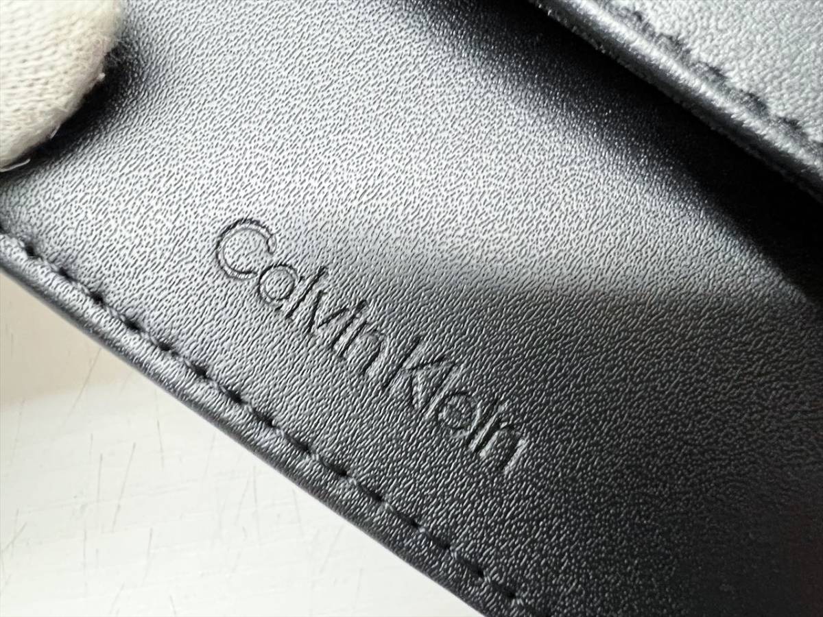 未使用　美品　Calvin Klein　カルバンクライン　RE-ROCK　三つ折り財布　黒　PUレザー　K60K608994_画像8