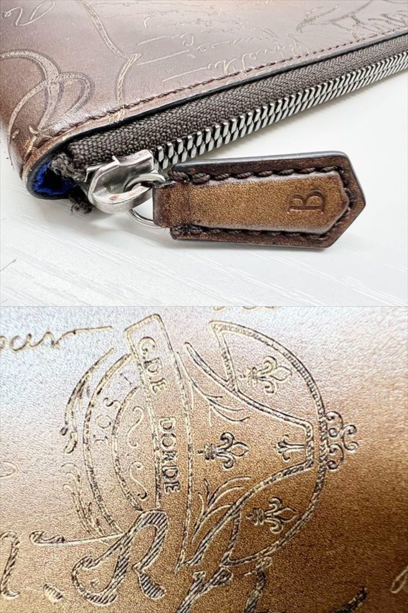 美品 Berluti ベルルッティ スクリットレザー ニノGM クラッチ 美品 Berluti ベルルッティ スクリットレザー ニノGM クラッチ