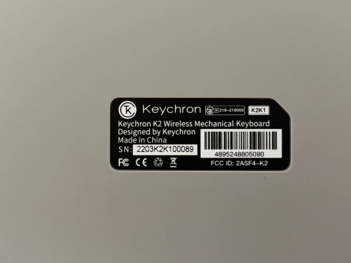 Keychron K2 ワイヤレスメカニカルキーボード(USB接続も可) 赤軸　US配列　バックライトなし(non-backlight) Mac Windows 中古_画像6