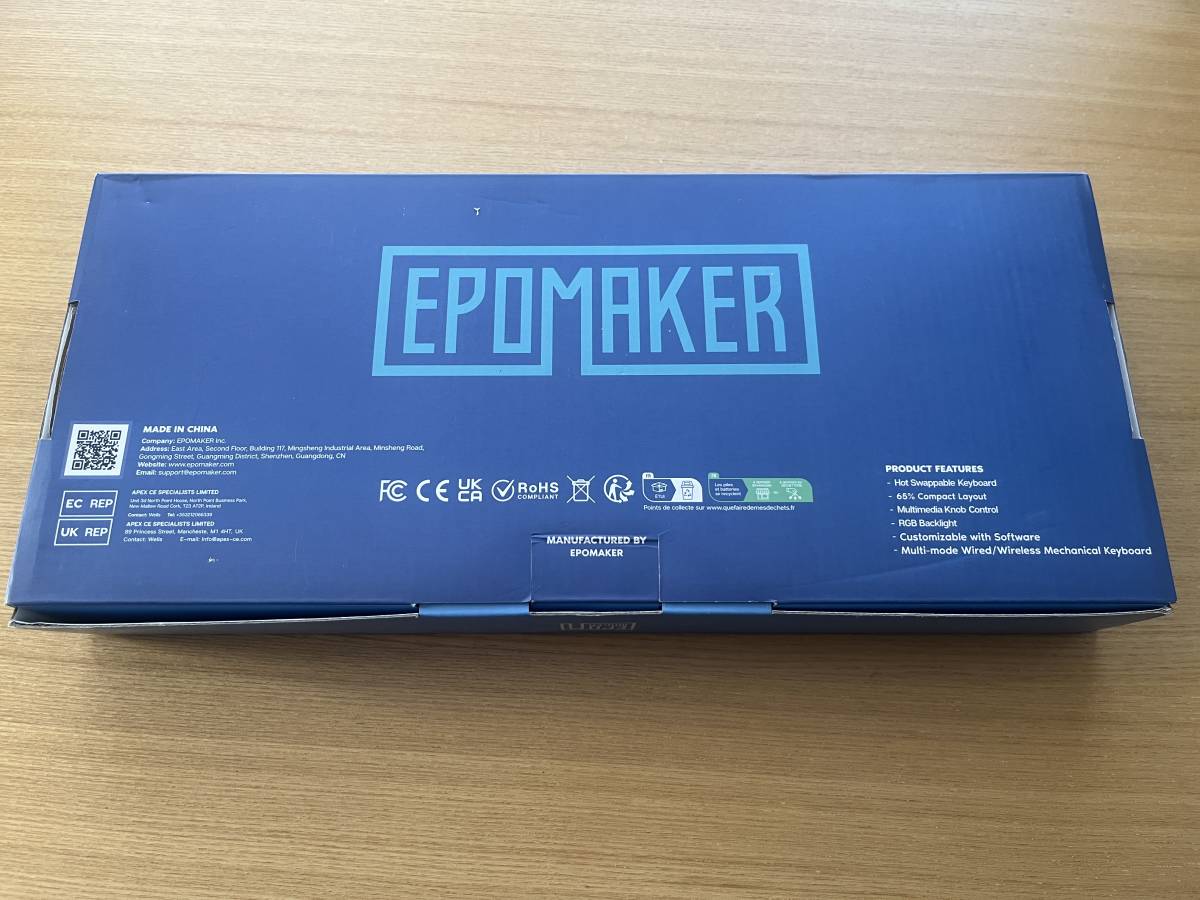 EPOMAKER EK68 65% HOT SWAPPABLE MECHANICAL KEYBOARD Mac Windows 有線・無線可　フラミンゴ軸　中古_画像5