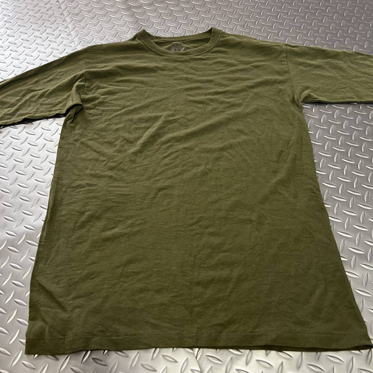 米軍放出品 Tシャツ  長袖Tシャツ ロンT DUKEランニング トレーニング  OD MEDIUM (INV ST62)の画像3