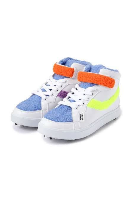  new goods regular goods Pearly Gates is ikatto golf shoes 23.5cm colorful boa pretty warm original leather use free shipping soft spike 