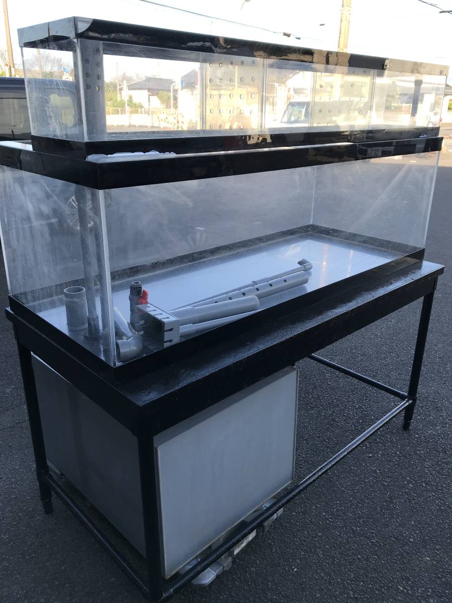 YS2939* Miyazaki departure * direct pick up welcome * business use large acrylic fiber aquarium set (150.×60. height under 50. on 75cm* pcs height 82.) pump ... aquarium pcs. set 