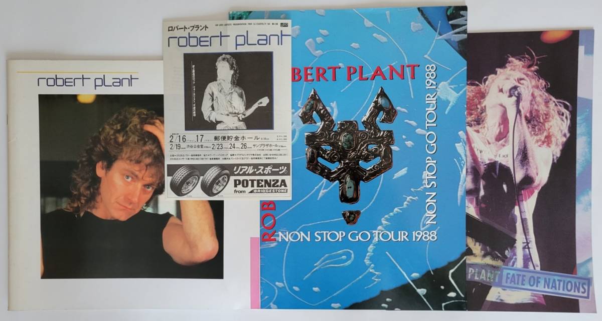 ROBERT PLANT pamphlet 3 pcs. leaflet JAPAN TOUR Japan ... day PROGRAM FLYER NOW AND ZEN FATE OF NATIONS LED ZEPPELIN Robert * plan to