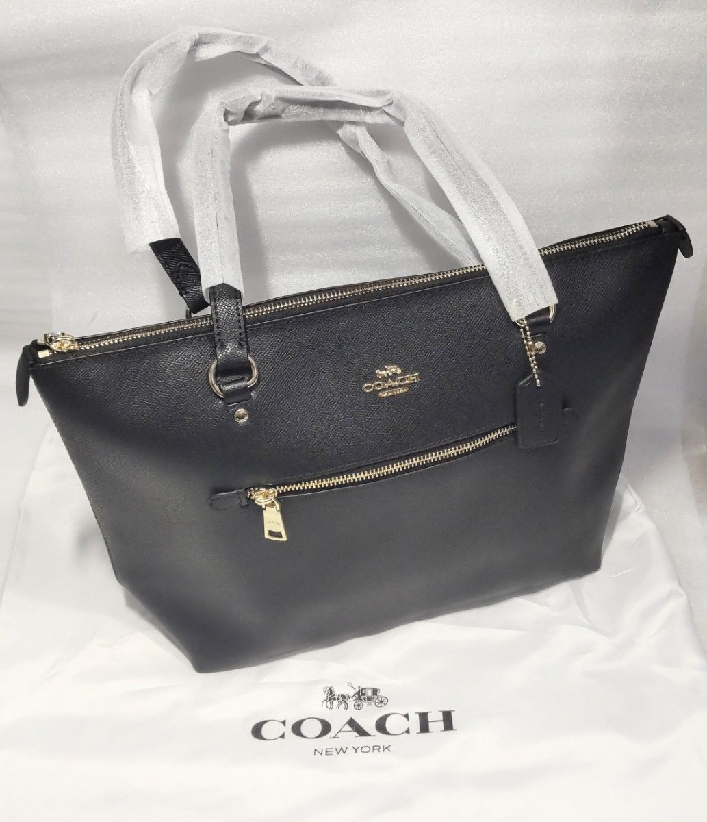 新品 未使用 COACH コーチ トートバッグ ブラック レザー｜Yahoo