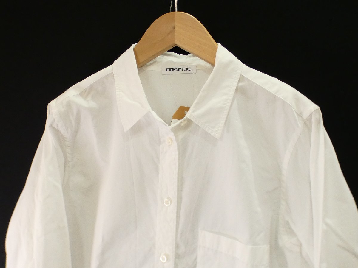 エヴリディアイライク　EVERYDAY I LIKE.　ホワイトシャツ 【L's（M相当）/白/Sランク】e3A0_画像3