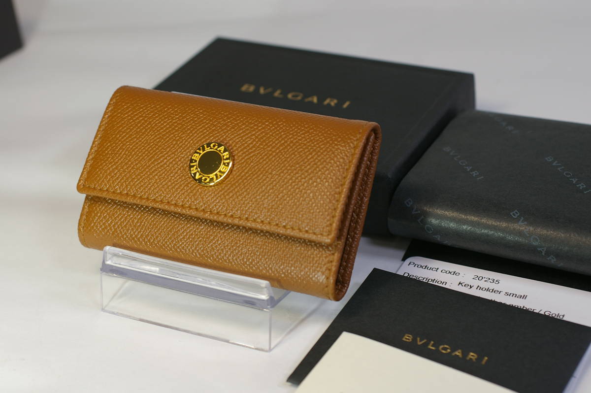 送料無料 新品未使用 ブルガリ キーケース 6連 ブラウン BVLGARI_画像1