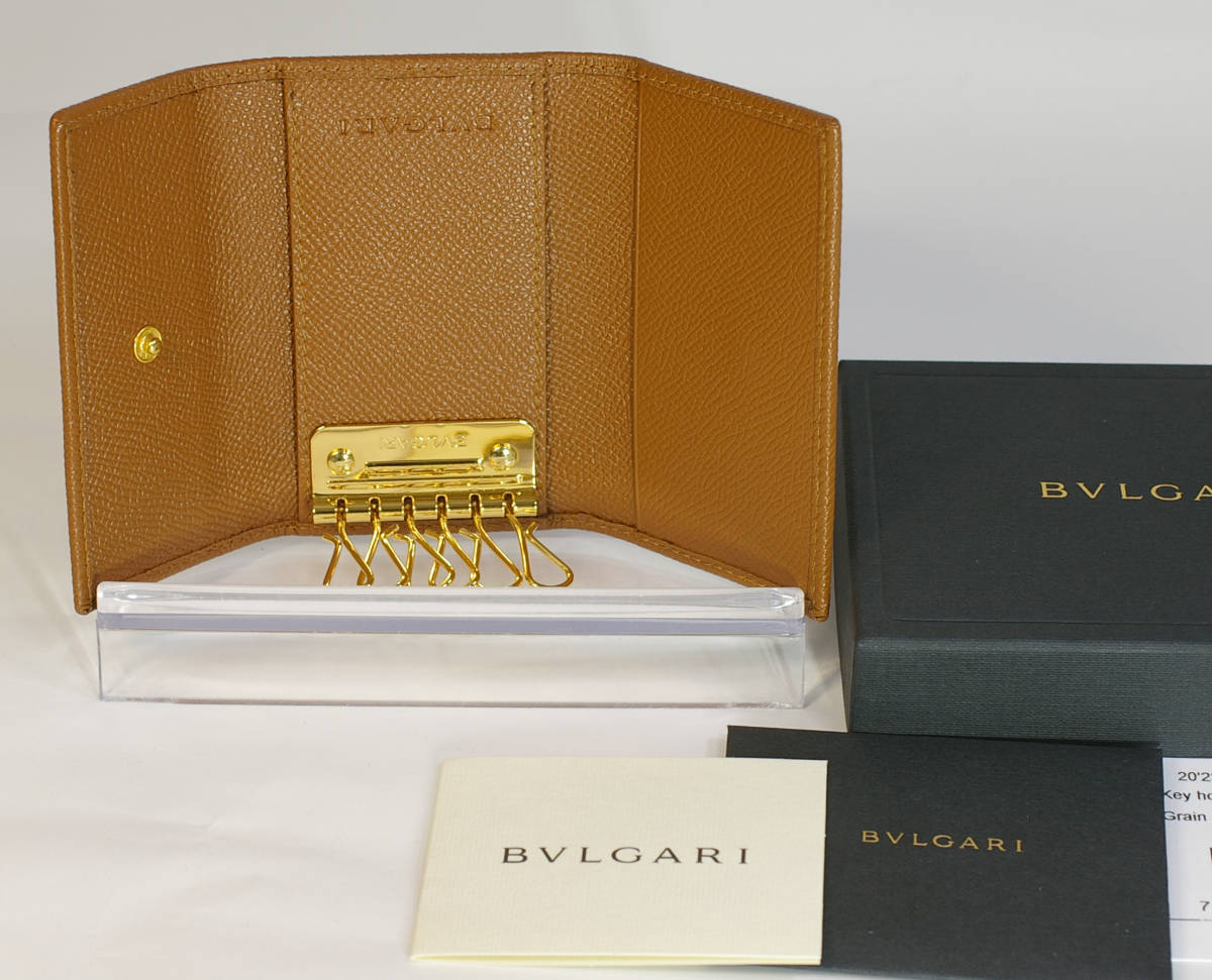 送料無料 新品未使用 ブルガリ キーケース 6連 ブラウン BVLGARI_画像4