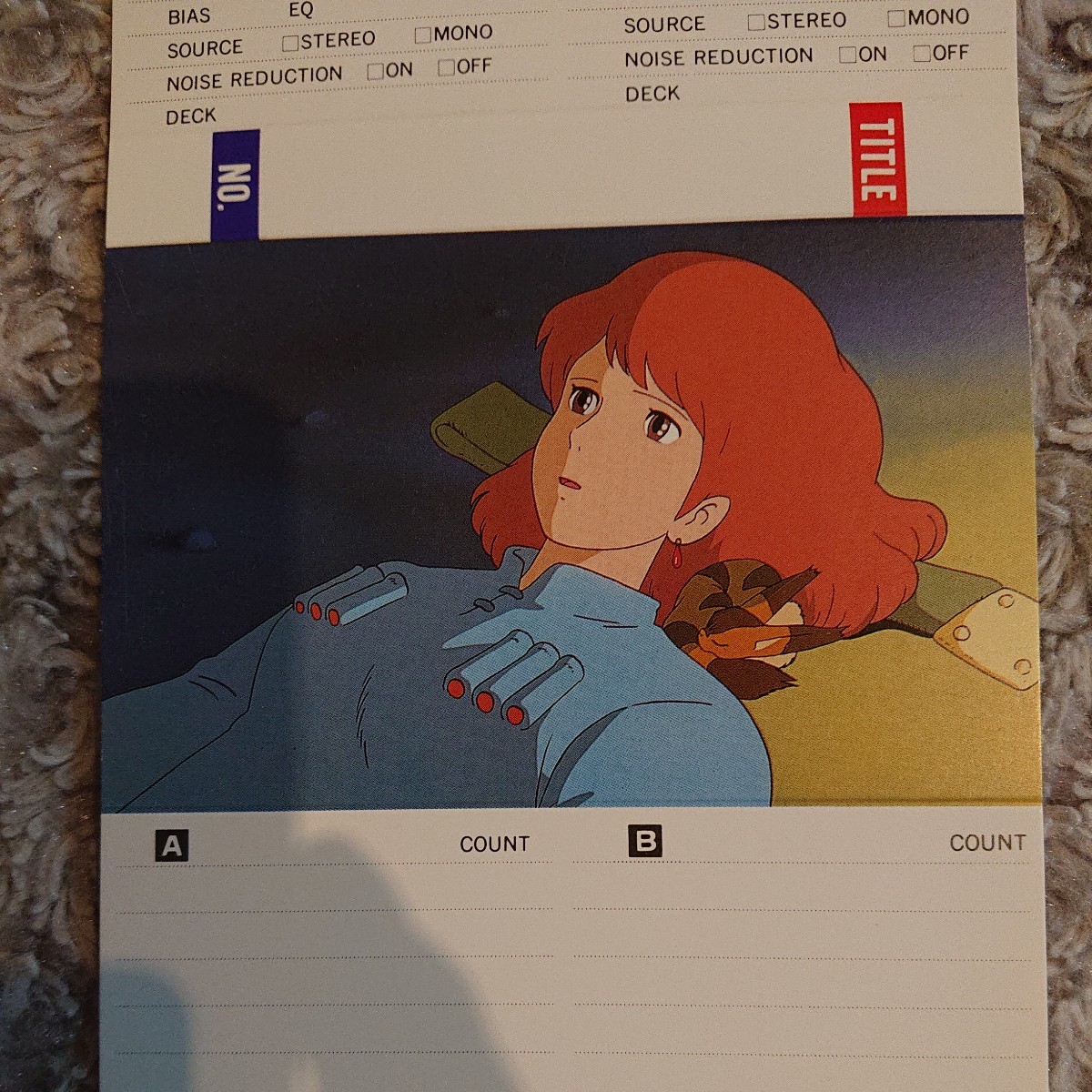 ジブリ 風の谷のナウシカ カセットインデックス ☆ ナウシカ テト ☆ スタジオジブリ Nausicaa of the valley of the wind インデックス ⑤_画像1