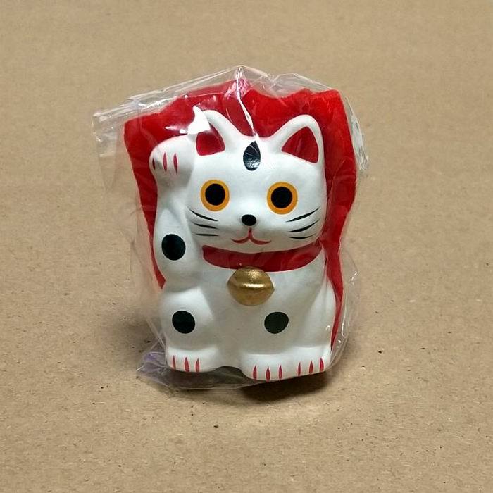 招き猫 (白) 高さ：約5cm 雑貨 置き物 [ 新品 ] _画像1