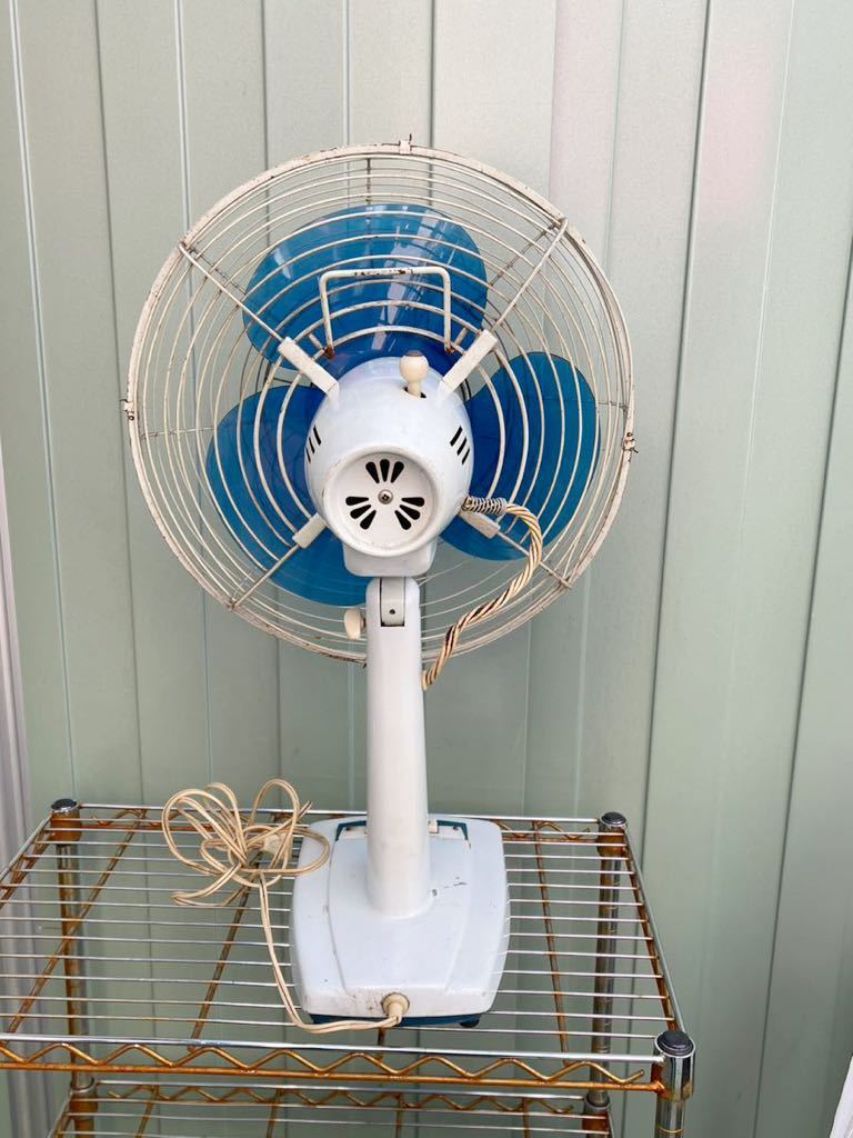 【ジャンク】希少 KAWASAKI カワサキ 扇風機 91-110 AC ELECTRIC FAN 35cm 昭和 レトロ アンティーク 動作品 現状渡しの画像6