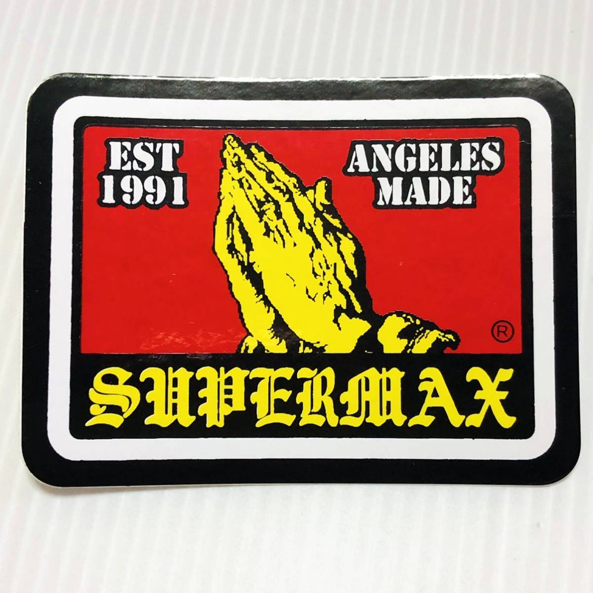 ◎SUPERMAX HARDWARE スーパーマックス ステッカー付 トラッカー ブルーCAP ロサンゼルス hardcore Streetbrand チカーノ Lowrider #6_ステッカー付！