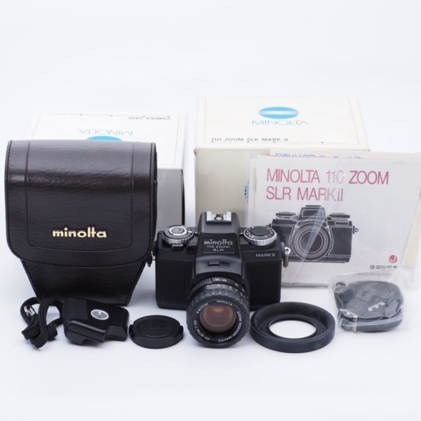 MINOLTA ミノルタ 110 ZOOM SLR MarkII マーク2 元箱付き 未使用品 純正革ケース付 #8288_画像2