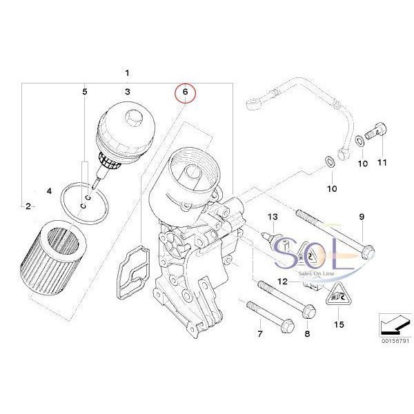 送料185円 BMW E83 X3 E53 X5 Z3 E85 Z4 オイルフィルターハウジングガスケット 2.0 2.2i 2.5i 2.8 3.0i 11421719855 出荷締切18時_画像2