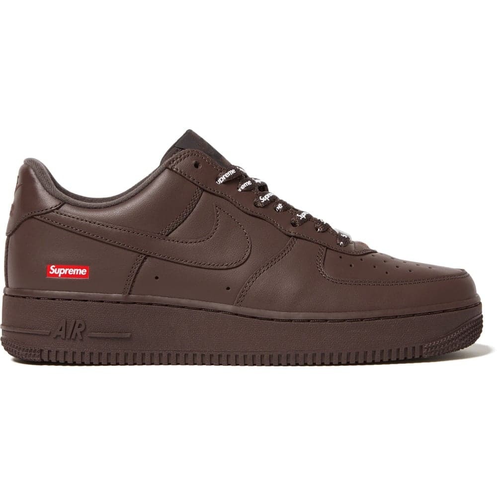 【新品未着用25cm】Supreme Nike Air Force 1 Low BAROQUE Brown CU9225-200 23FW 国内正規品付属品完備 シュプリームエアフォース1茶 US7_画像2