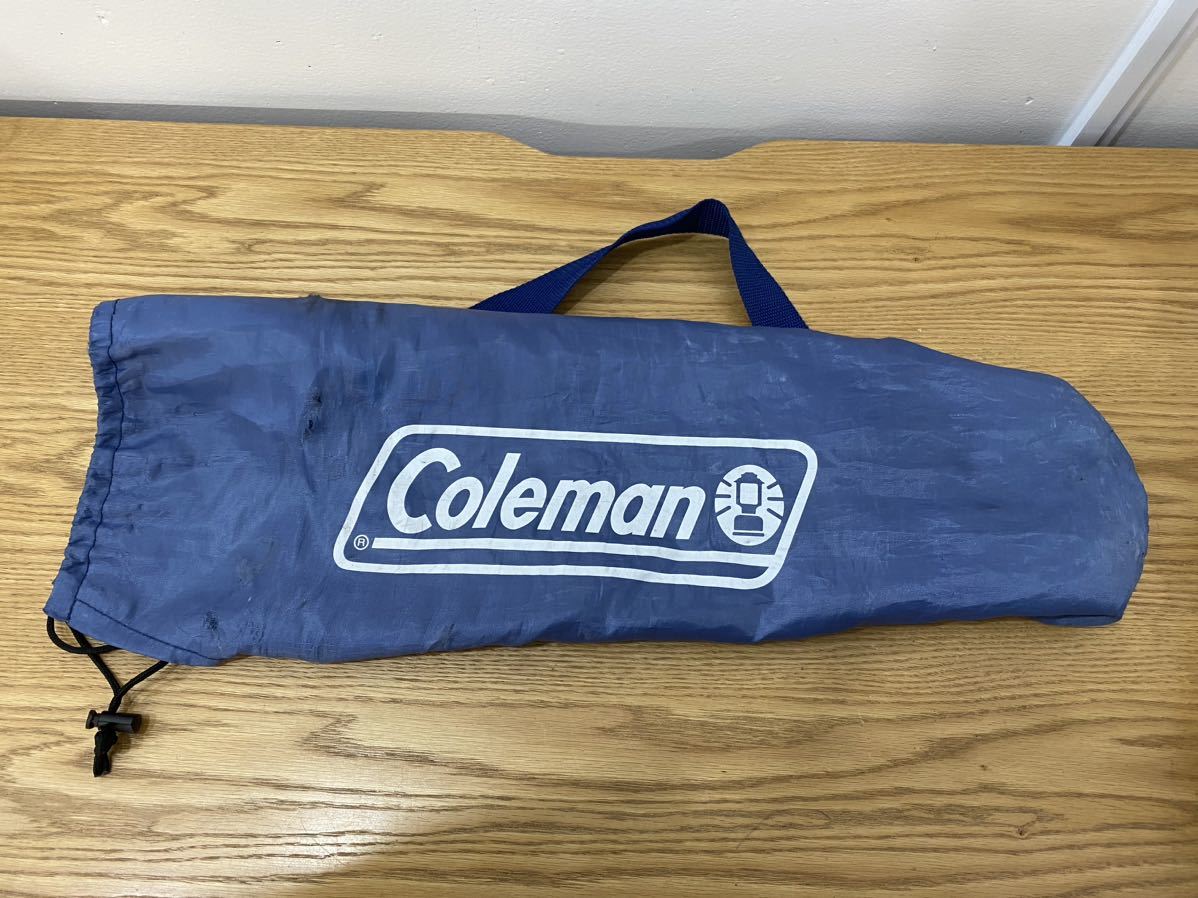 R3K708◆ コールマン Coleman コンパクトクッションチェア ネイビー アウトドアチェア 折りたたみ椅子 キャンプ用品 保存袋付き_画像7