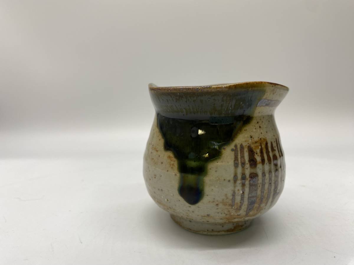 赤津焼き　湯呑　織部　静山作　10客セット　長期保管品　陶器　ぐい呑_画像8