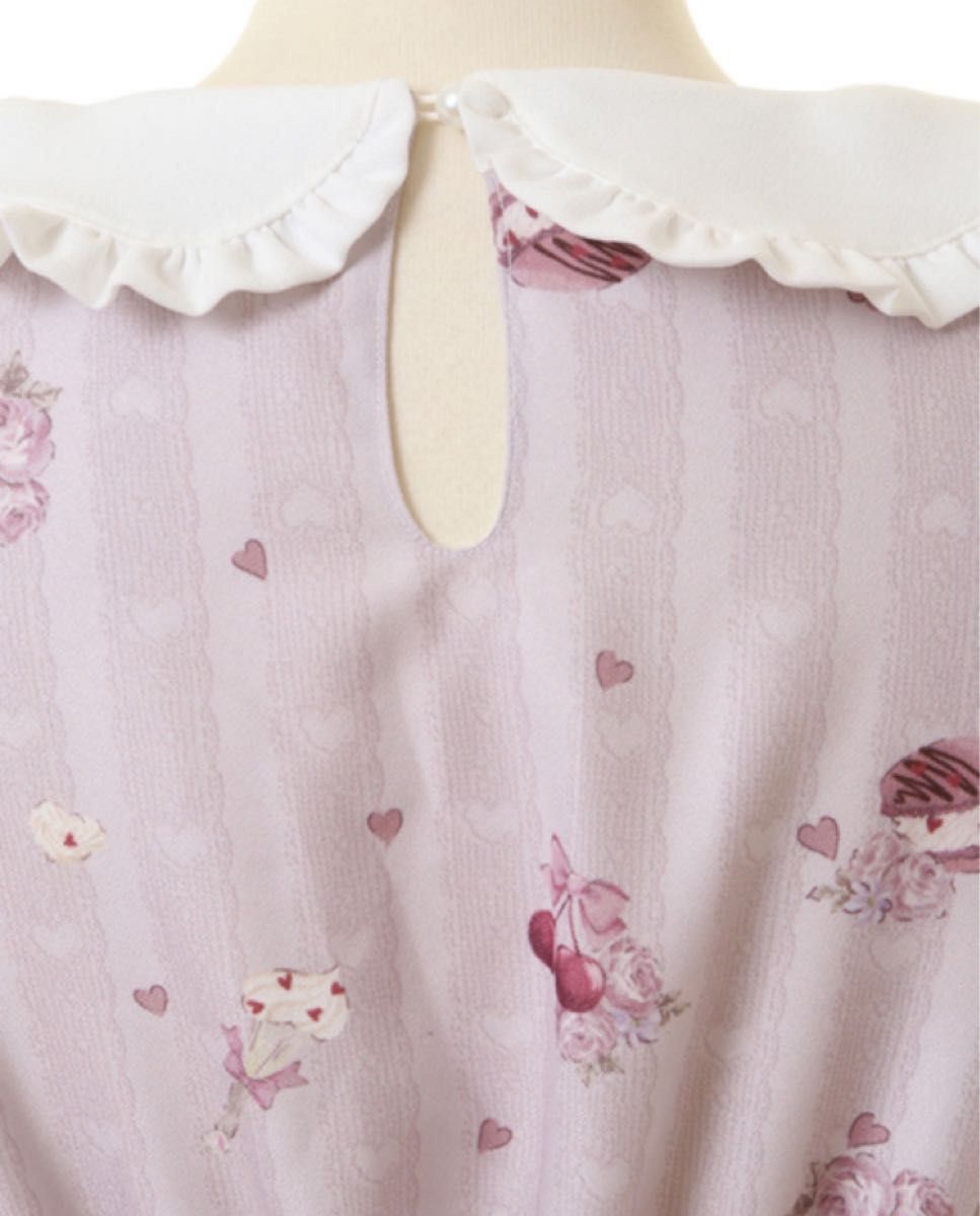 LIZLISA Whip Bear Home Cafe柄ワンピース ピンク 翌日発送 LIZLISA Whip Bear Home Cafe柄ワンピース ピンク 翌日発送