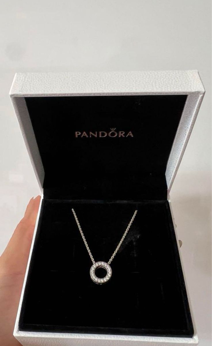 箱あり　Pandora パンドラ　サークルネックレス ネックレス シルバー SILVER トップ有