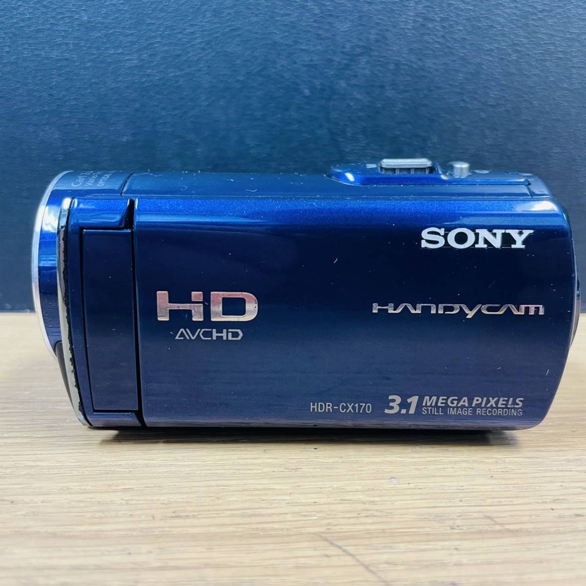 動作品 SONY HDR-CX170 ブルー デジタルビデオカメラ ハンディカム 本体のみ NN7291_画像1