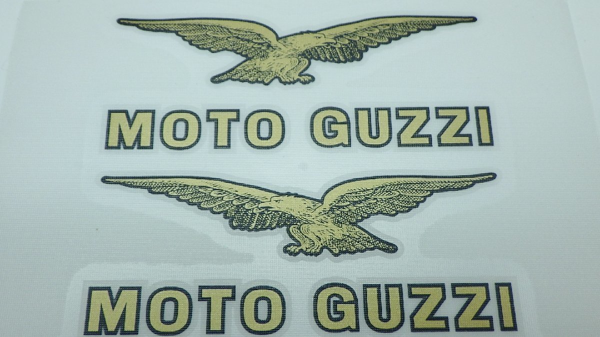 S23■モトグッチ イーグル GOLD ５ピース ステッカー MOTO GUZZI EAGLE_画像3