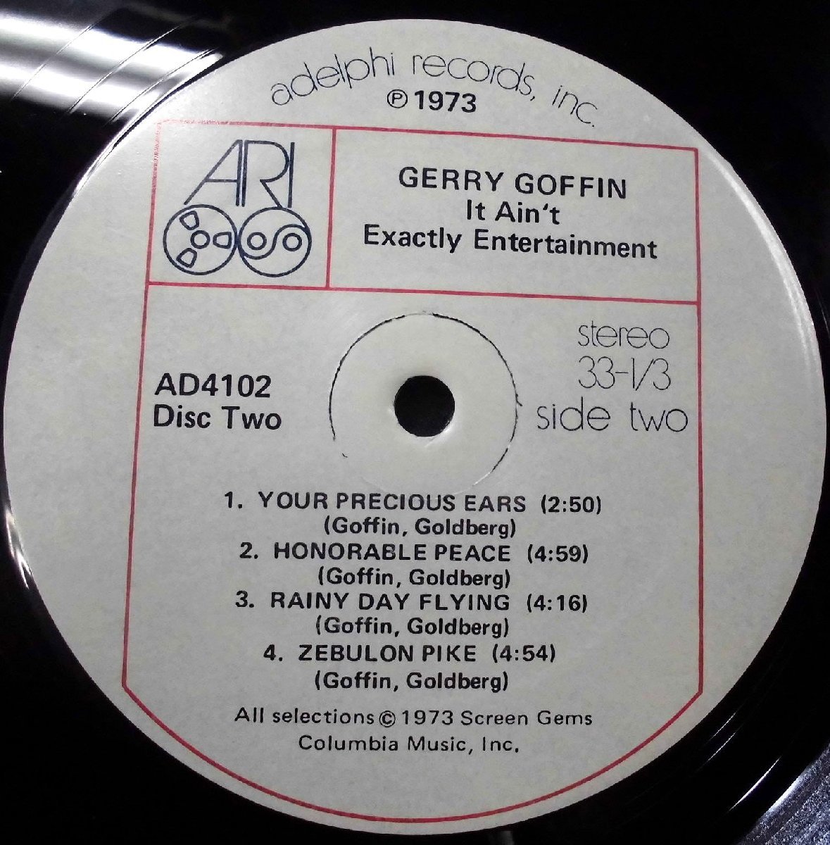 ●US-Adelphi Recordsオリジナル2LP,w/insert×2,EX:EX Copy!! Gerry Goffin / It Ain't Exactly Entertainment_画像9