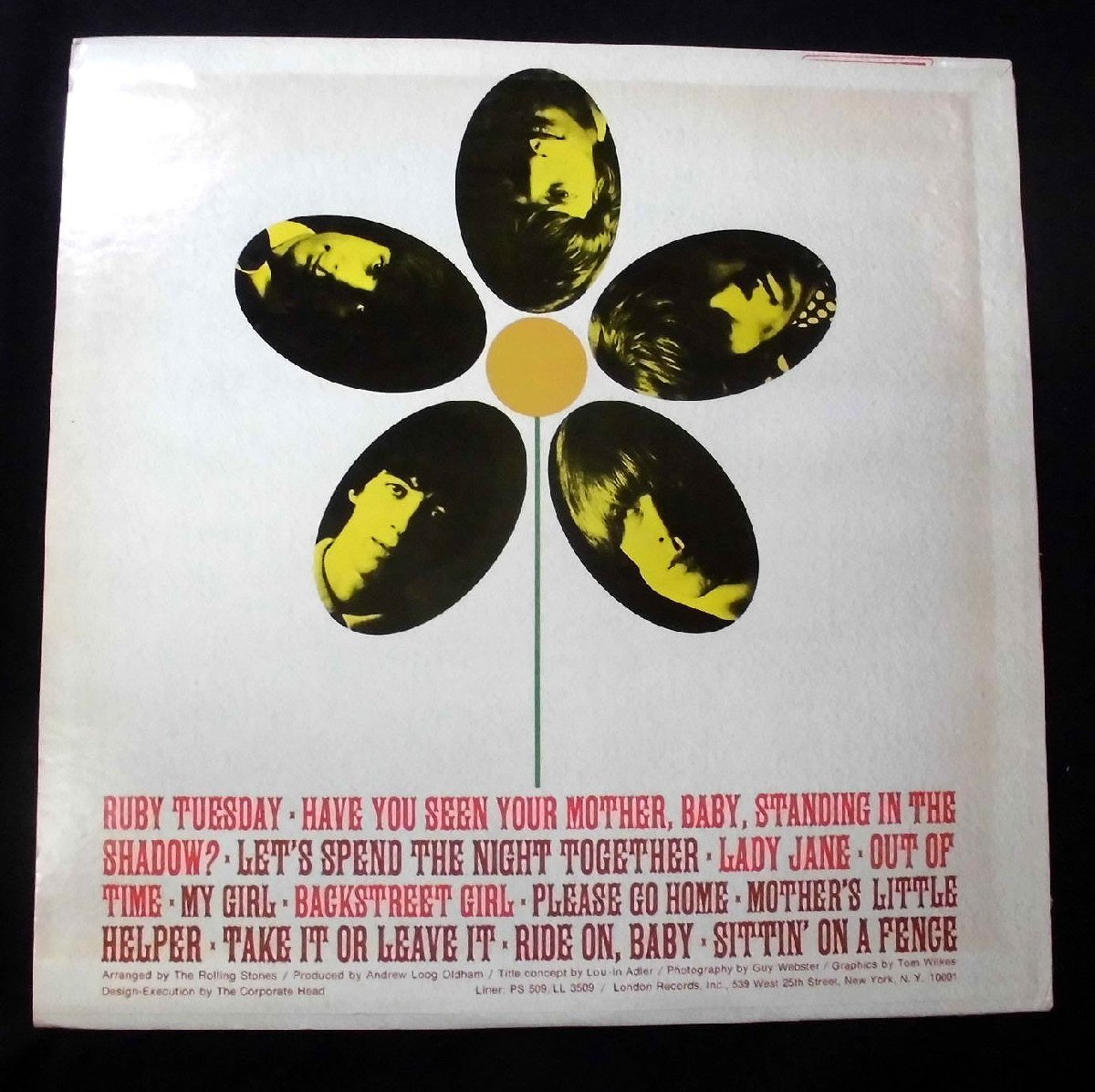 ●US-London RecordsオリジナルMono,w/1K:1J,””6-22-67””Copy!! The Rolling Stones / Flowersの画像2