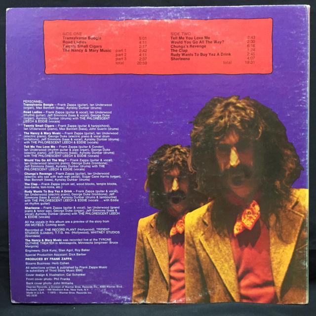 USBキーボード FRANK ZAPPA (& THE MOTHERS OF INVENTION) / CHUNGA´S REVENGE (US-ORIGINAL)