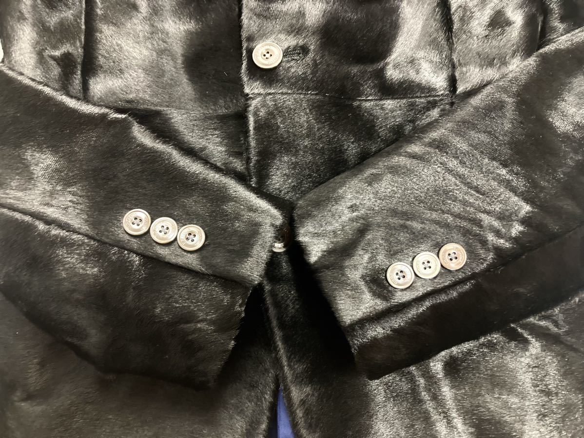 美品】EPOCA UOMO Prima ハラコ 毛皮 カーフレザー テーラード 美品】EPOCA UOMO Prima ハラコ 毛皮 カーフレザー テーラード