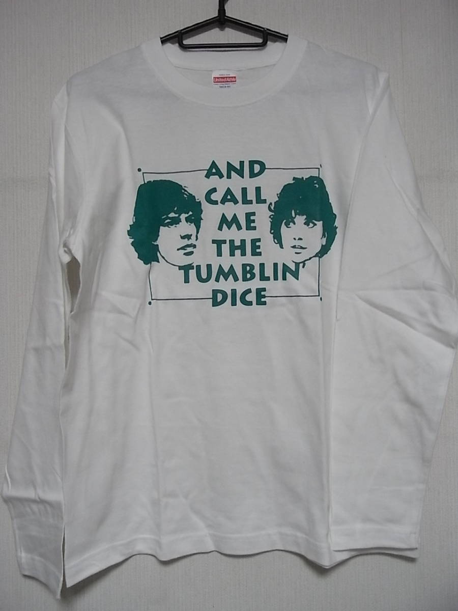 即決/新品長袖ロックＴシャツ★リンダ・ロンシュタット＆ミック・ジャガー/LINDA RONSTADT&MICK JAGGER/ホワイト×グリーン/S/M/L/XLサイズ_画像1