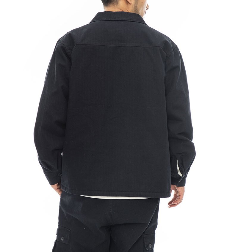 ★送料無料★2023秋冬 新品【BILLABONG/ビラボン】【BAD DOG】 WORK SHIRTS JKT 長袖シャツ BLK メンズL BD012-108