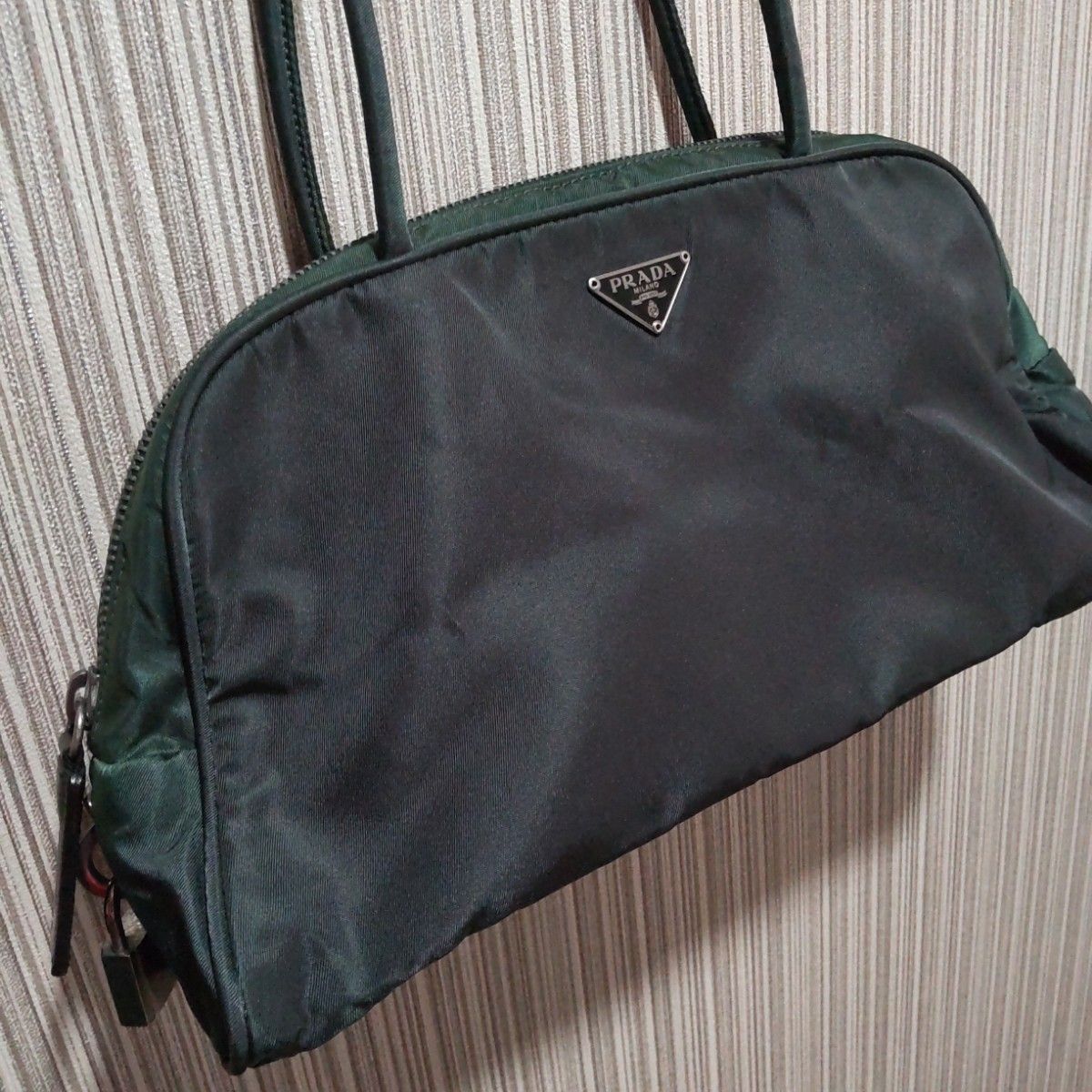プラダ PRADA ナイロン ハンドバッグ ミニボストンバッグ 三角ロゴ