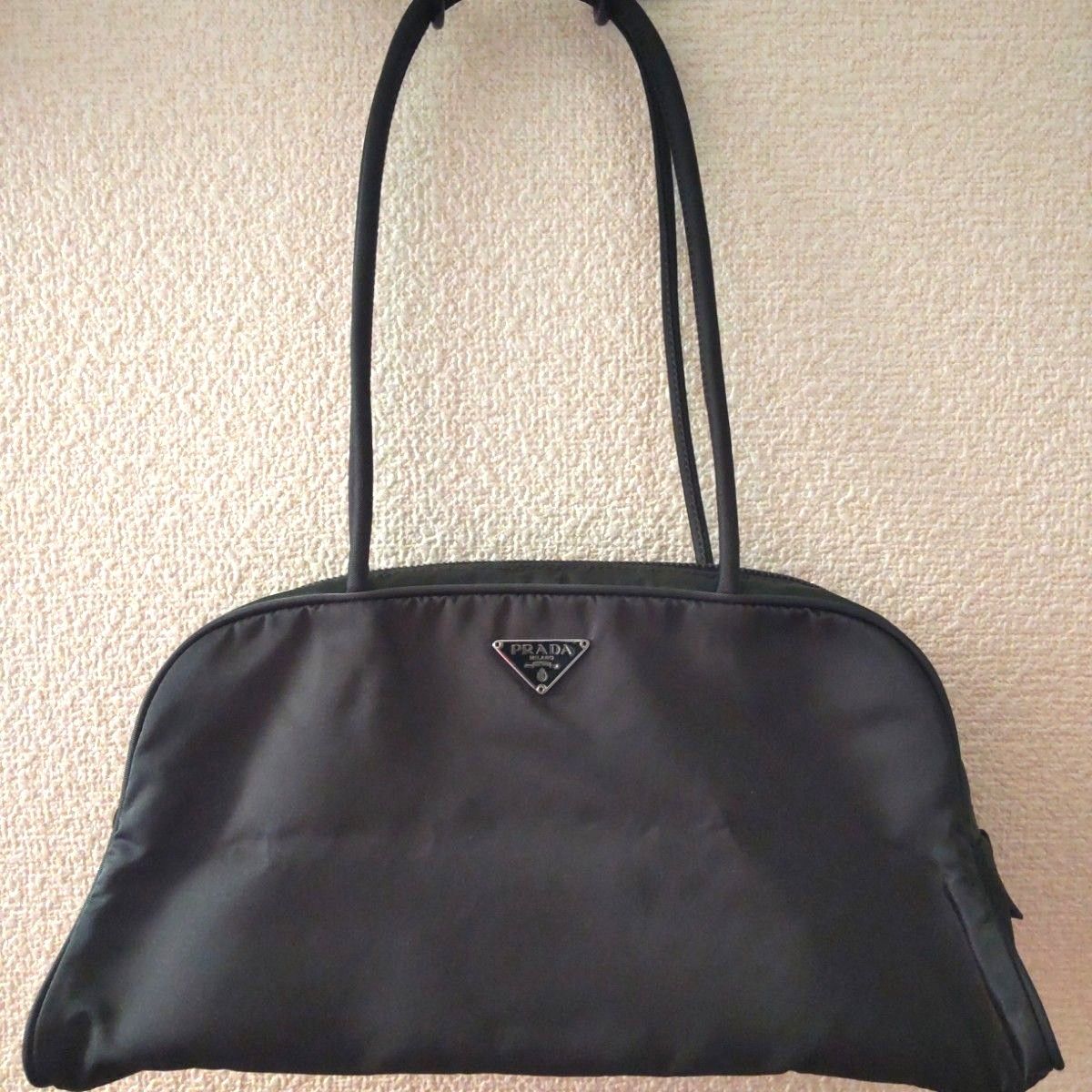 プラダ PRADA ナイロン ハンドバッグ ミニボストンバッグ 三角ロゴ