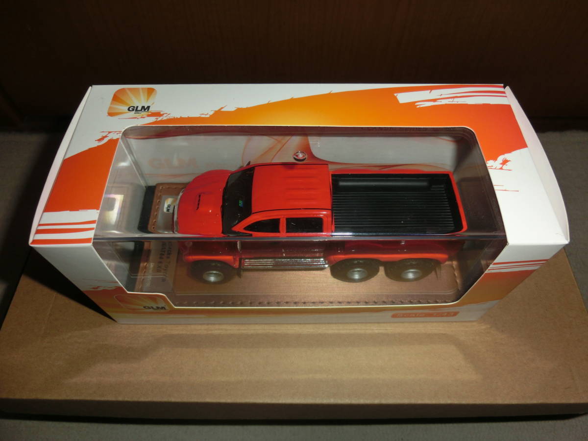 お買い得！！1/43　トヨタ　ハイラックス　AT446ｘ6　2014　赤色　GLM Toyota Hilux 2014 AT44 6x6 Arctic Truck_画像2