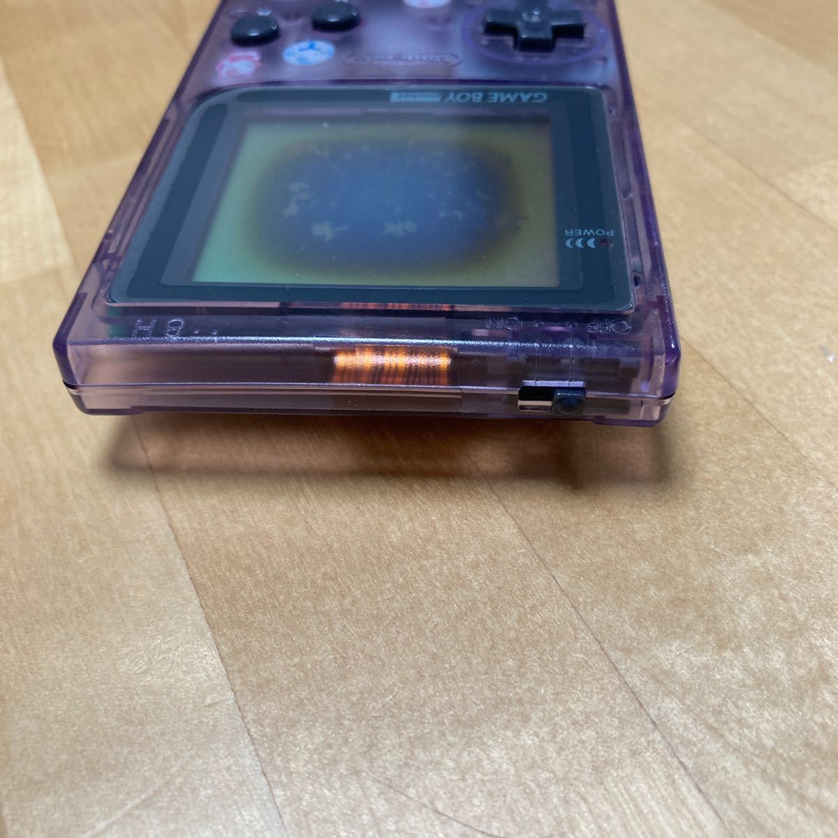 23-0215C ジャンク Nintendo 任天堂 ゲームボーイポケット スケルトン クリア　本体 説明書あり GAMEBOY POCKET MGB-001 1円_画像6