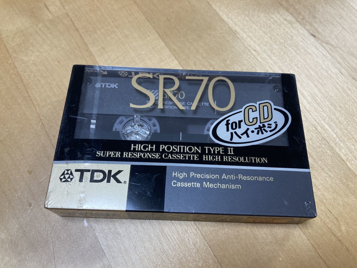 23-0220AA TDK SR70 カセットテープ 70分 ハイポジション High Position TYPE2 SR-70K 未使用_画像1