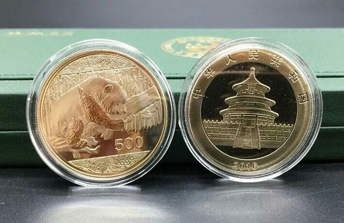  原文:中国人民銀行 中國造幣公司 パンダ 記念貨幣 金貨 5枚