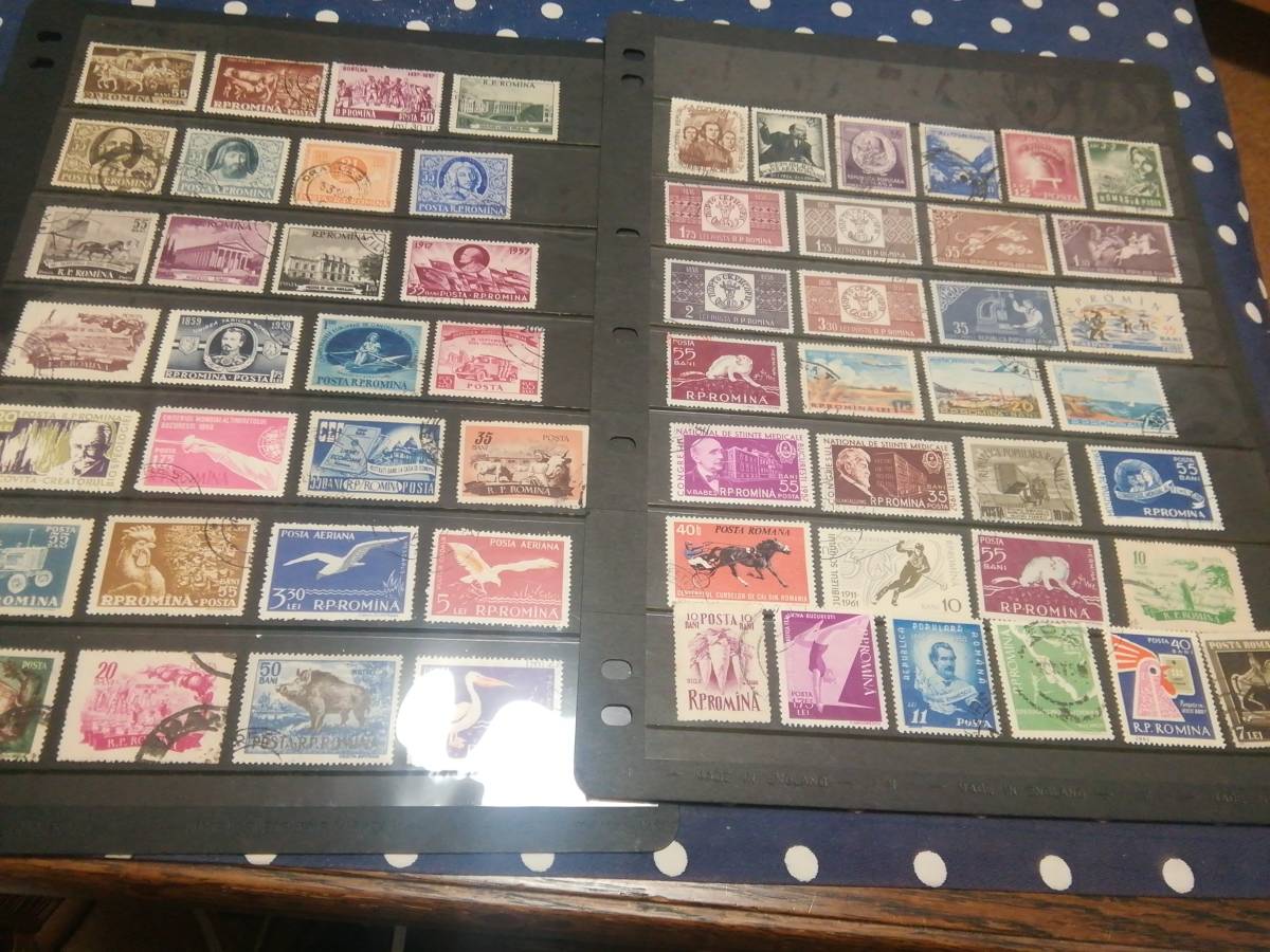ル―マニア、主に1930／1960代位迄、使用済み切手コレクション= 画像に無い切手を含み、合計約850枚、_画像1