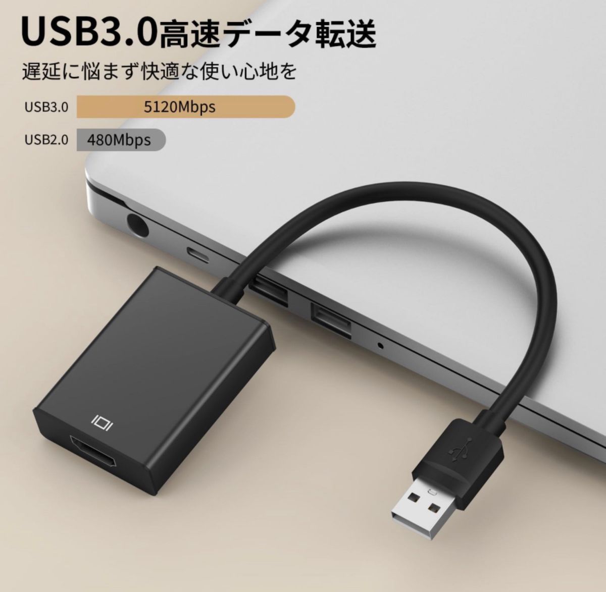 USB HDMI 変換アダプタ usbディスプレイアダプタ 5Gbps高速伝送 usb3.0 hdmi 変換 ケーブル 新品
